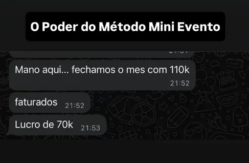 Print de mentorado do mercado imobiliário: R$ 110 mil faturados no mês e R$ 70 mil de lucro
